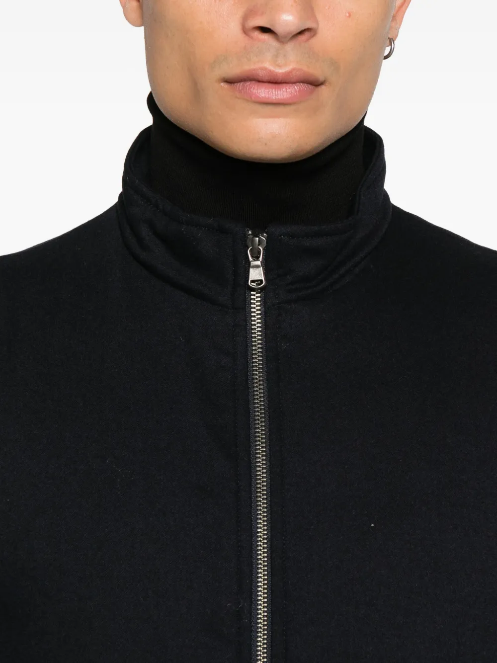 Sunspel Two-way Zip Gilet In Blue