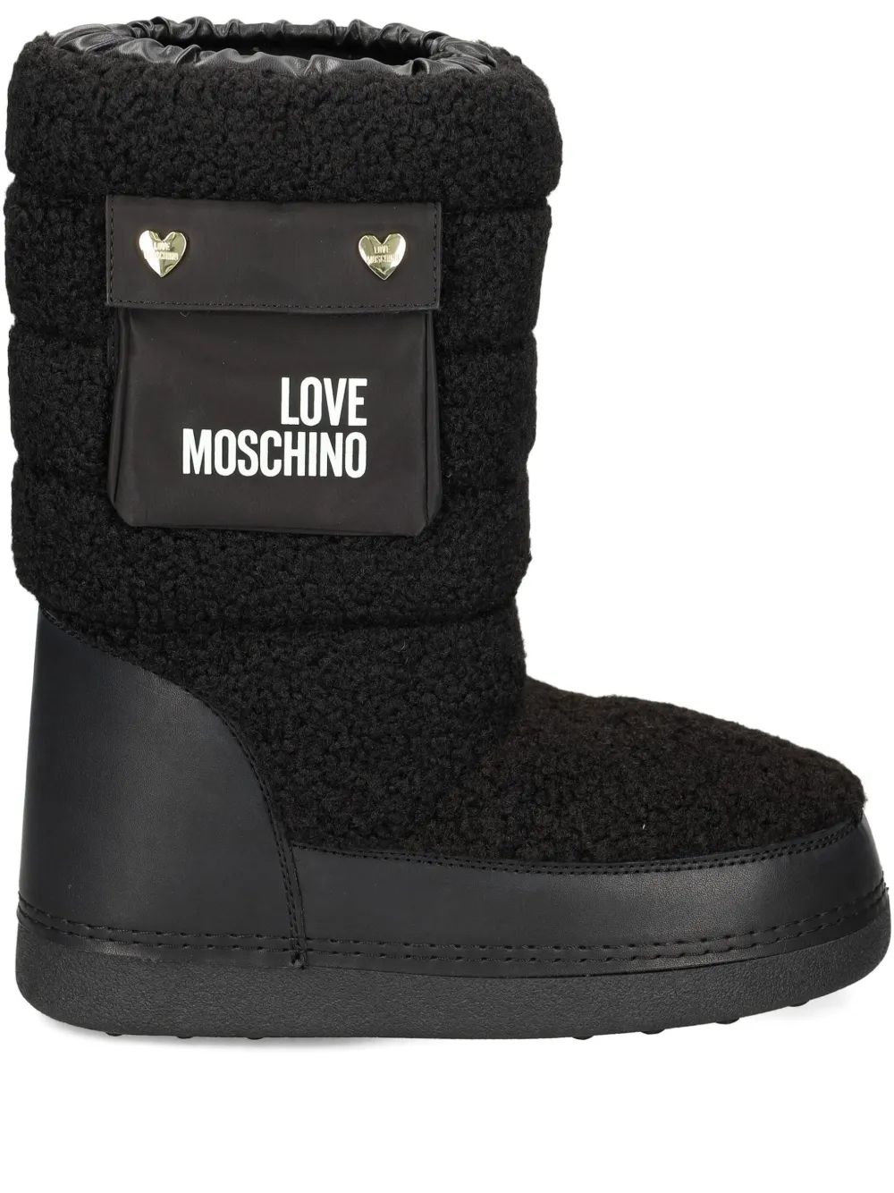 Love Moschino Laarzen met zakdetail Zwart