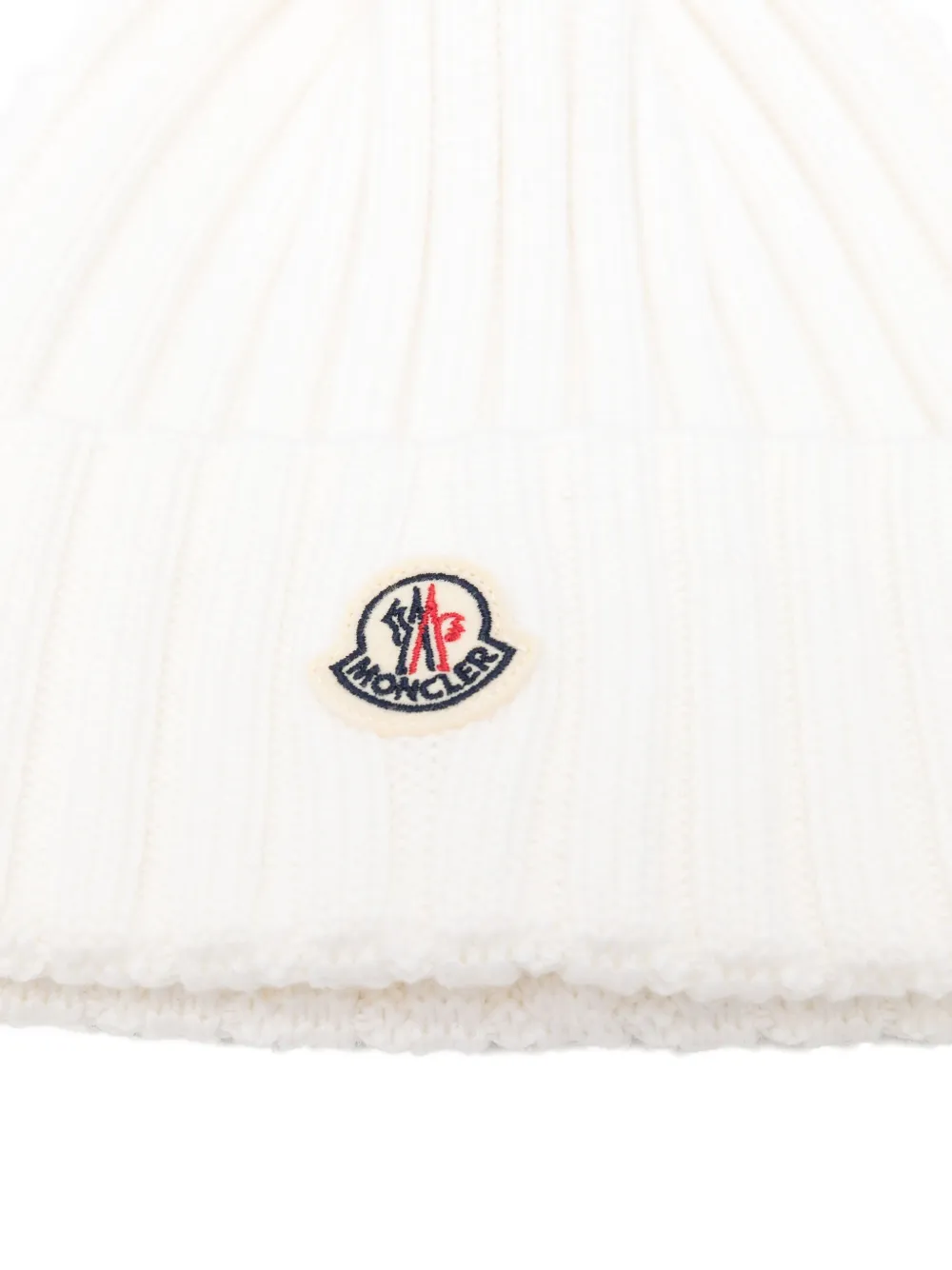 Moncler Hoed met logopatch Wit