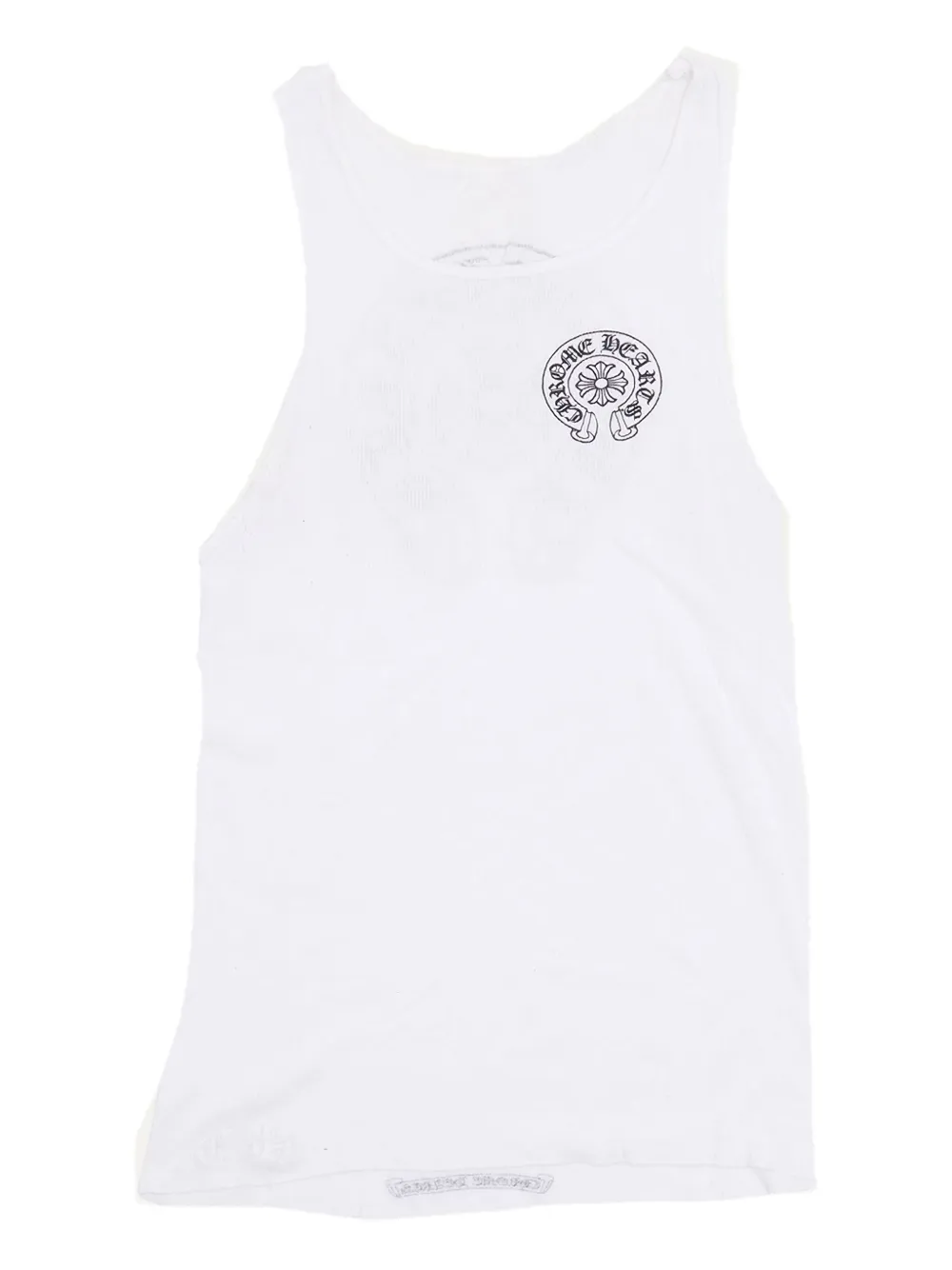 Chrome Hearts horseshoe-motif ribbed tank top - Bianco