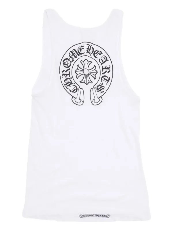 Chrome Hearts horseshoe-motif Ribbed Tank Top | White | FARFETCH