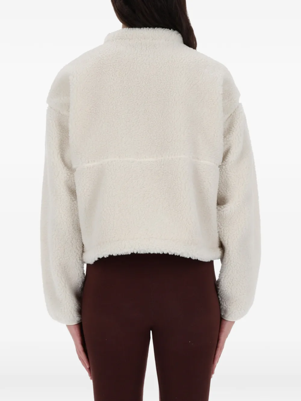 The North Face fleece-texture zip-up jacket Beige