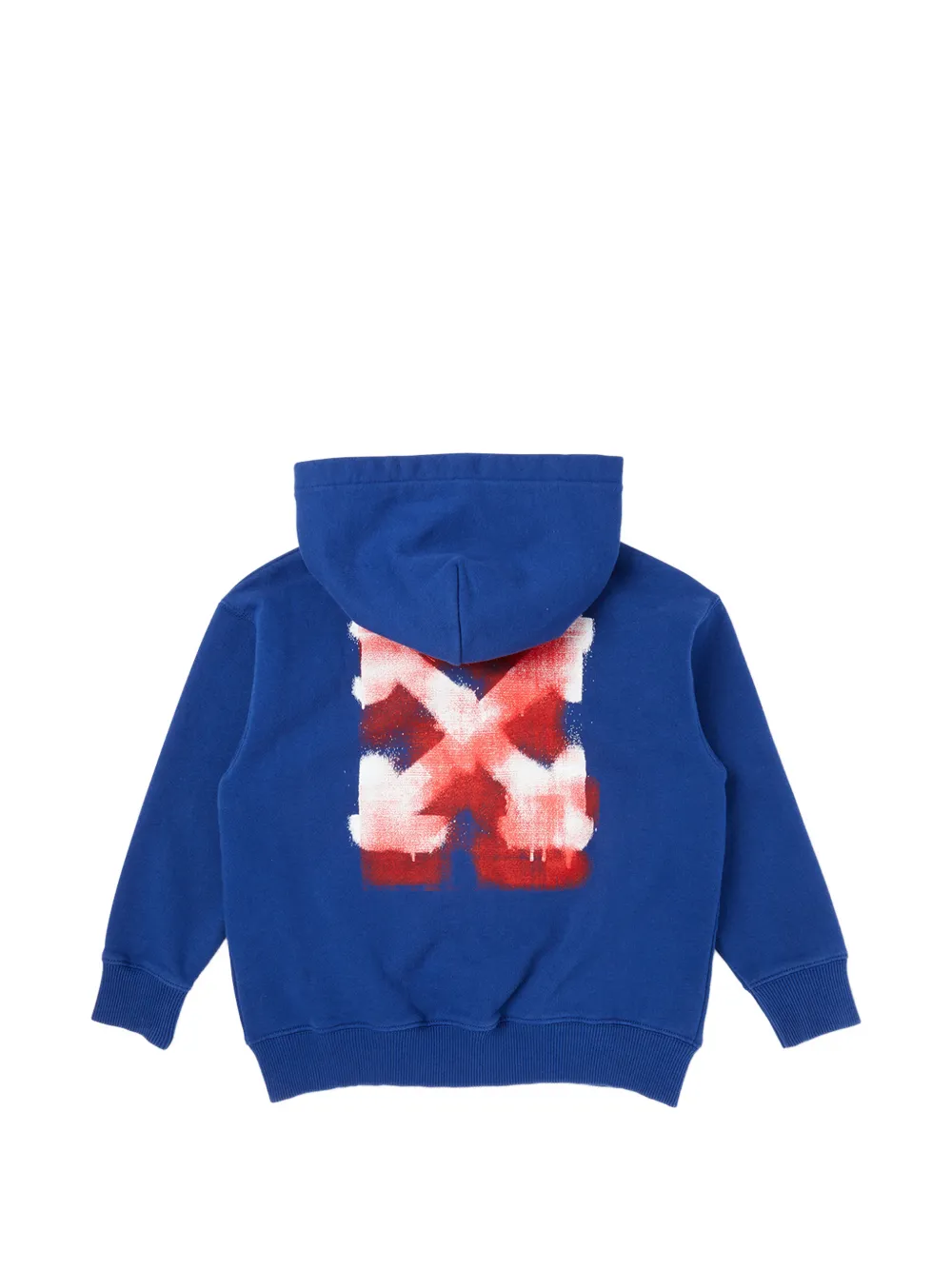 Off-White Kids Hoodie met capuchon en rits Blauw