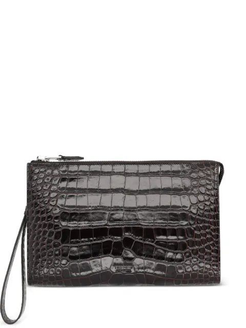 TOM FORD crocodile-effect clutch bag