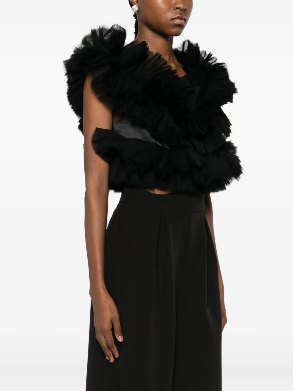 RHIZOME Murielle korset-top Zwart