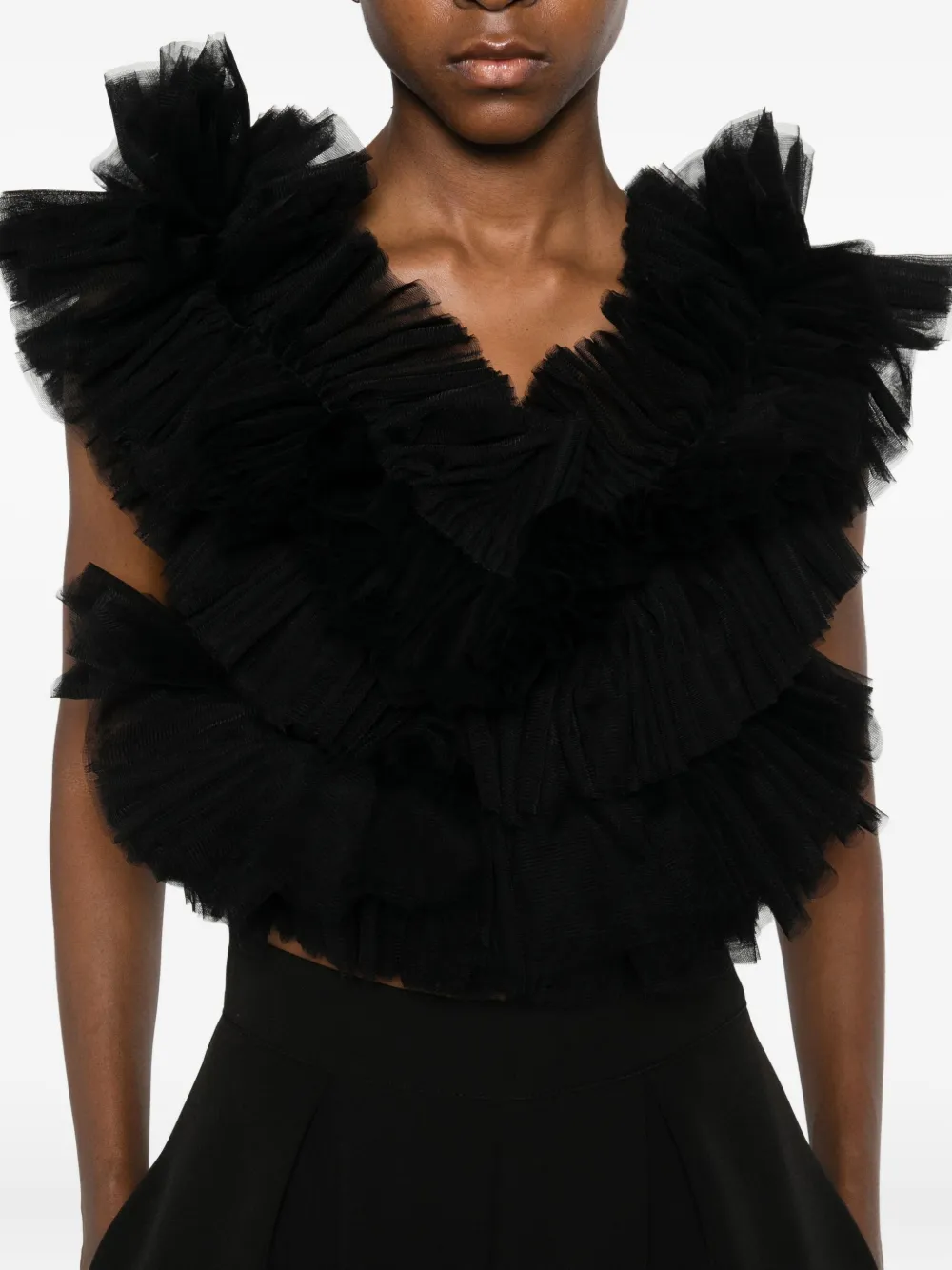 RHIZOME Murielle korset-top Zwart