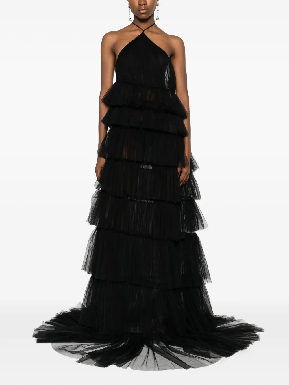 RHIZOME Elissa tulle dress - Zwart