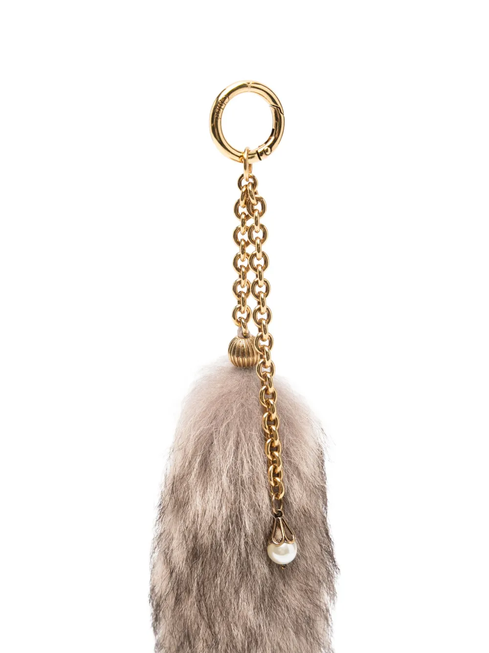 Chloé The Treasure Tails Charm In Shearling In Gray