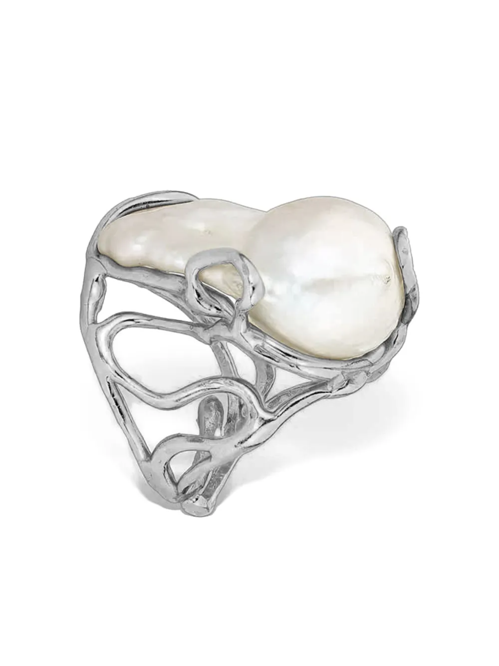OBSIDIAN Disorder ring - Zilver