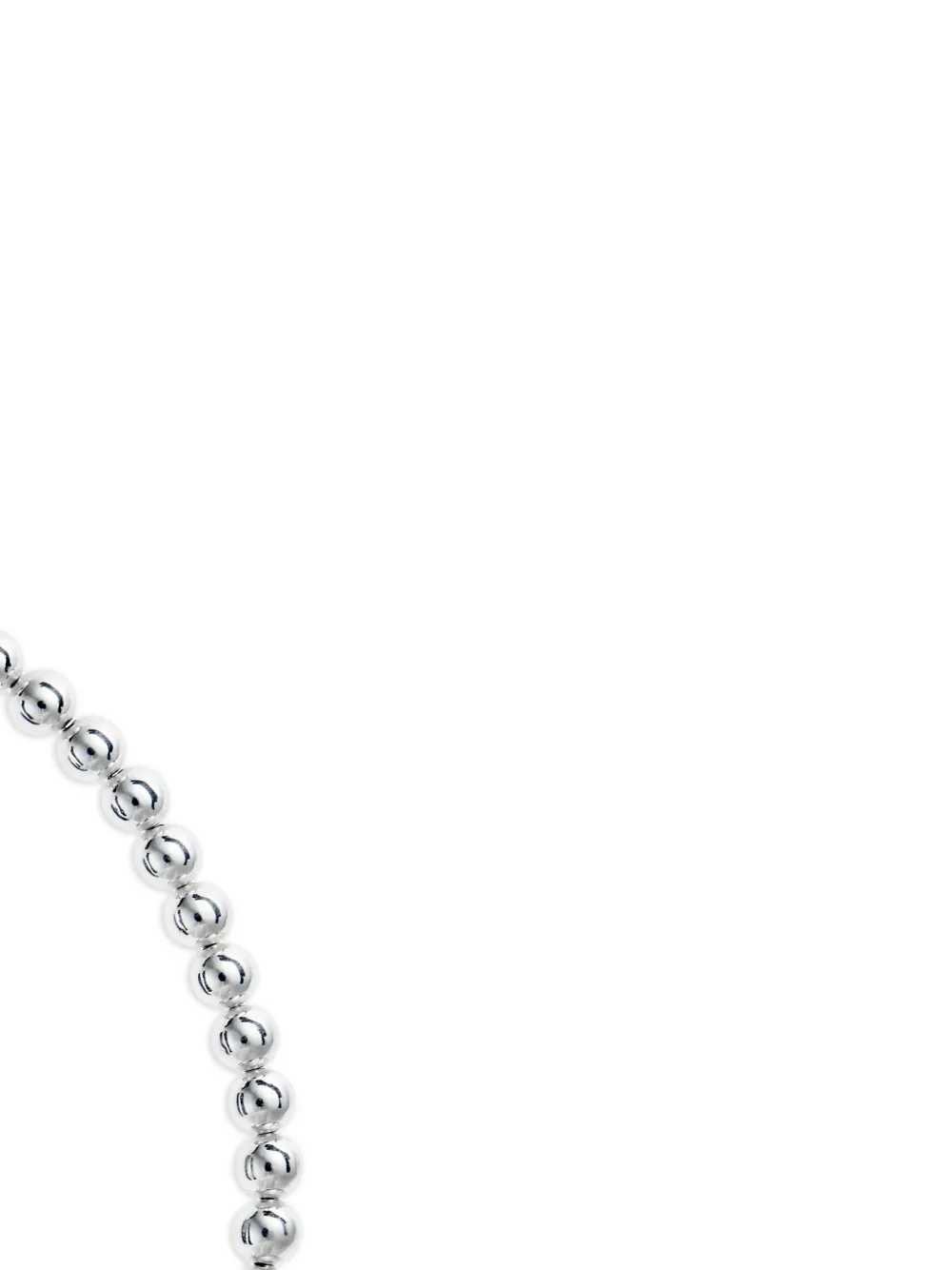  Obsidian Collar Con Cuentas - Plateado 