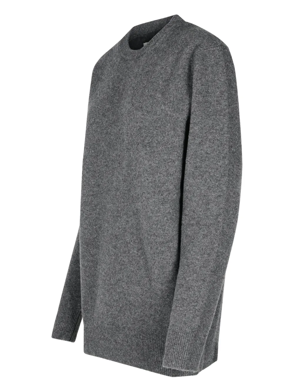 Maison Margiela Ribbed Crew Neck Sweater In Gray