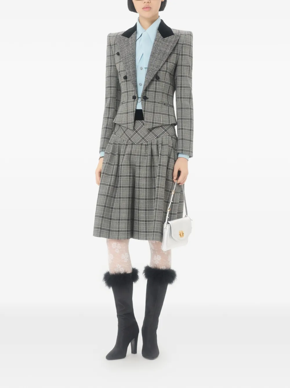 Valentino Garavani Crêpe de chine blouse met sjaaldetail Blauw