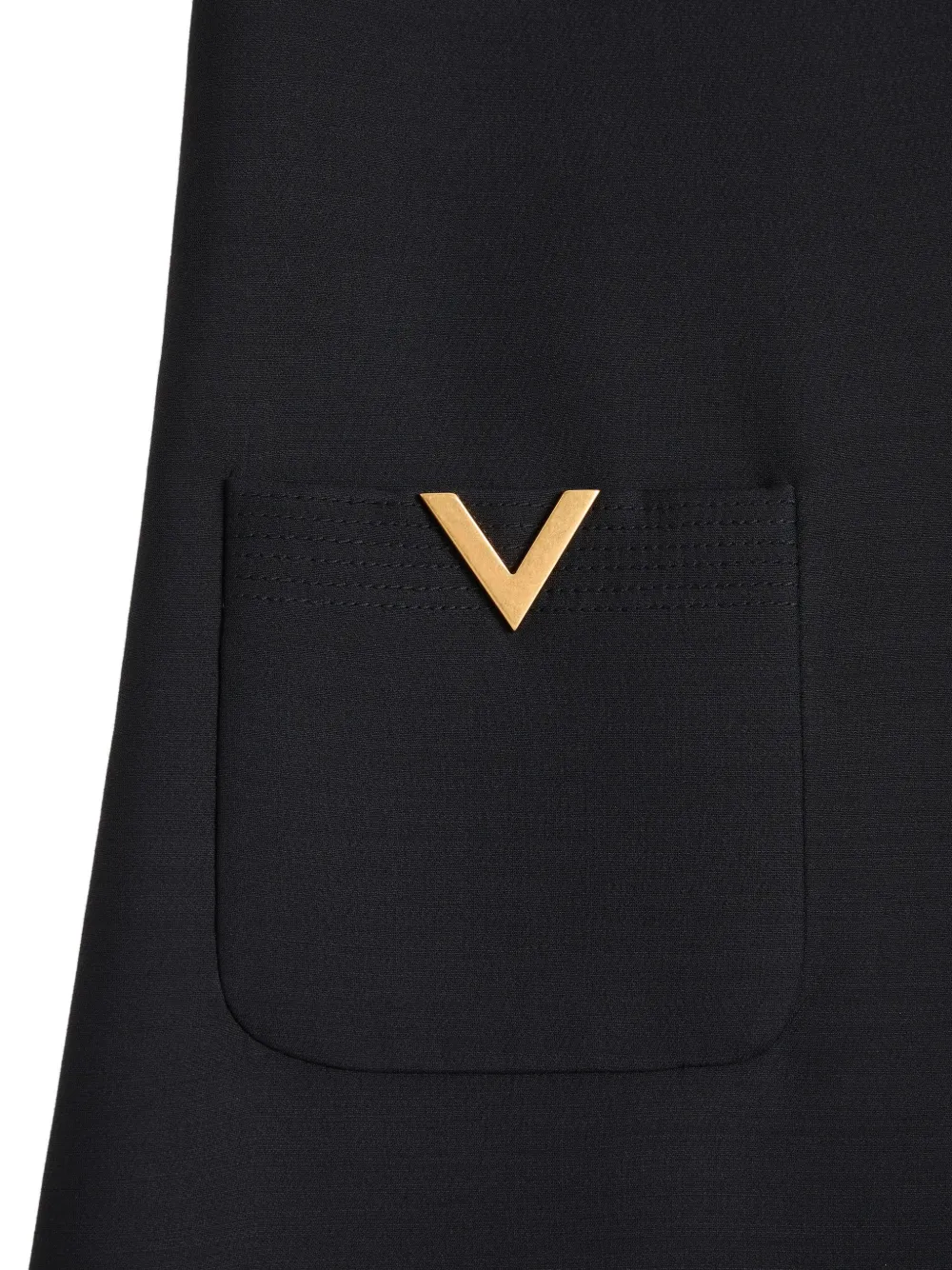 Valentino Garavani Mini-jurk met gouden afwerking Zwart