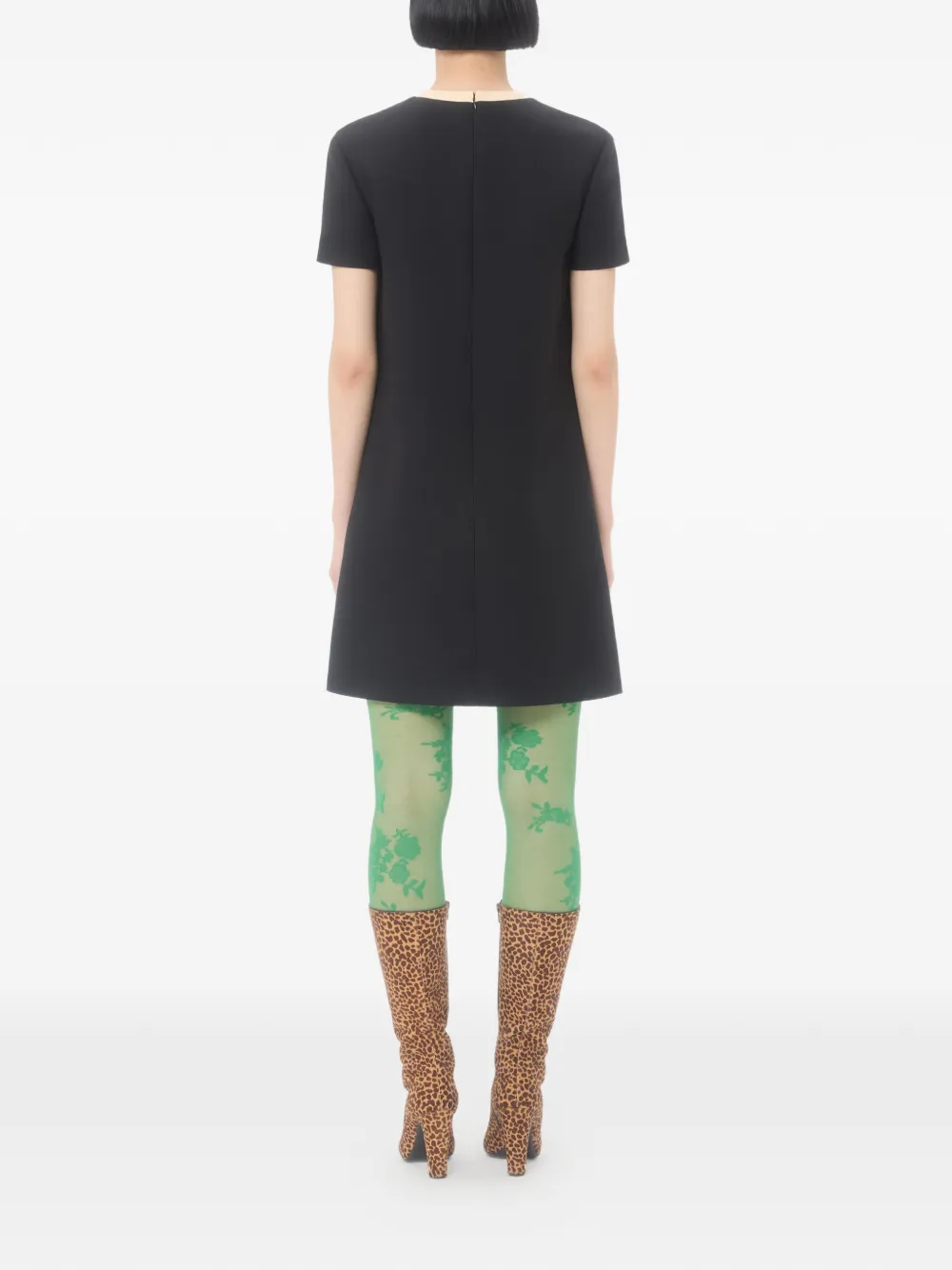 Valentino Garavani Mini-jurk met gouden afwerking Zwart