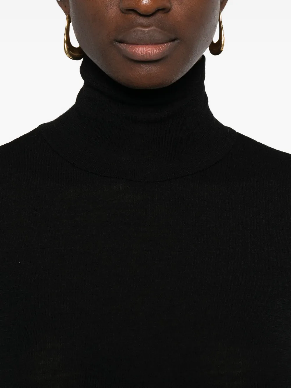 Forte Fijngebreide trui Zwart