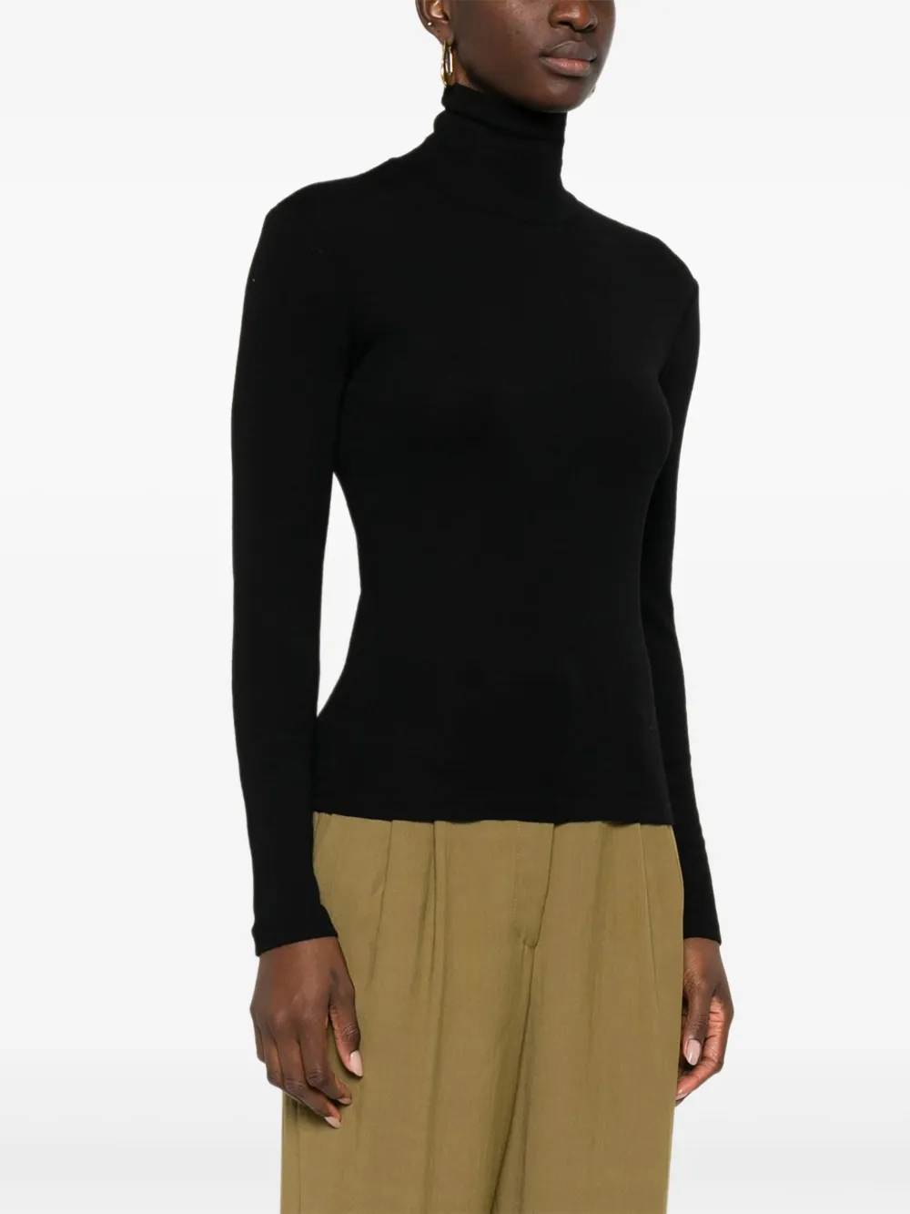 Forte Fijngebreide trui Zwart