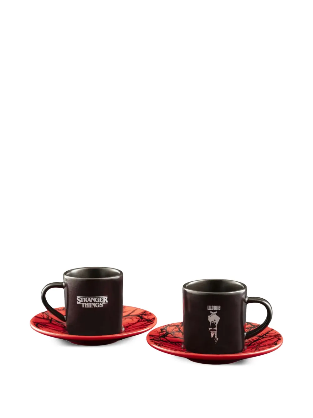 Bialetti x Netflix Stranger Things ceramic cups (set of two) | Black | Image 1