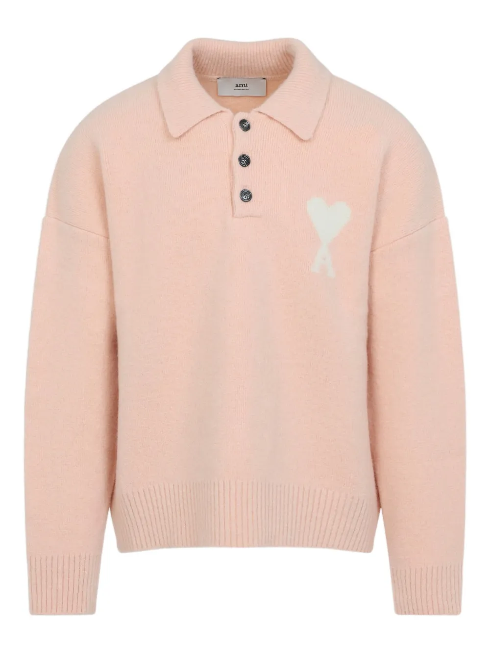 AMI Paris playera tipo polo con botones | rosado | Image 1