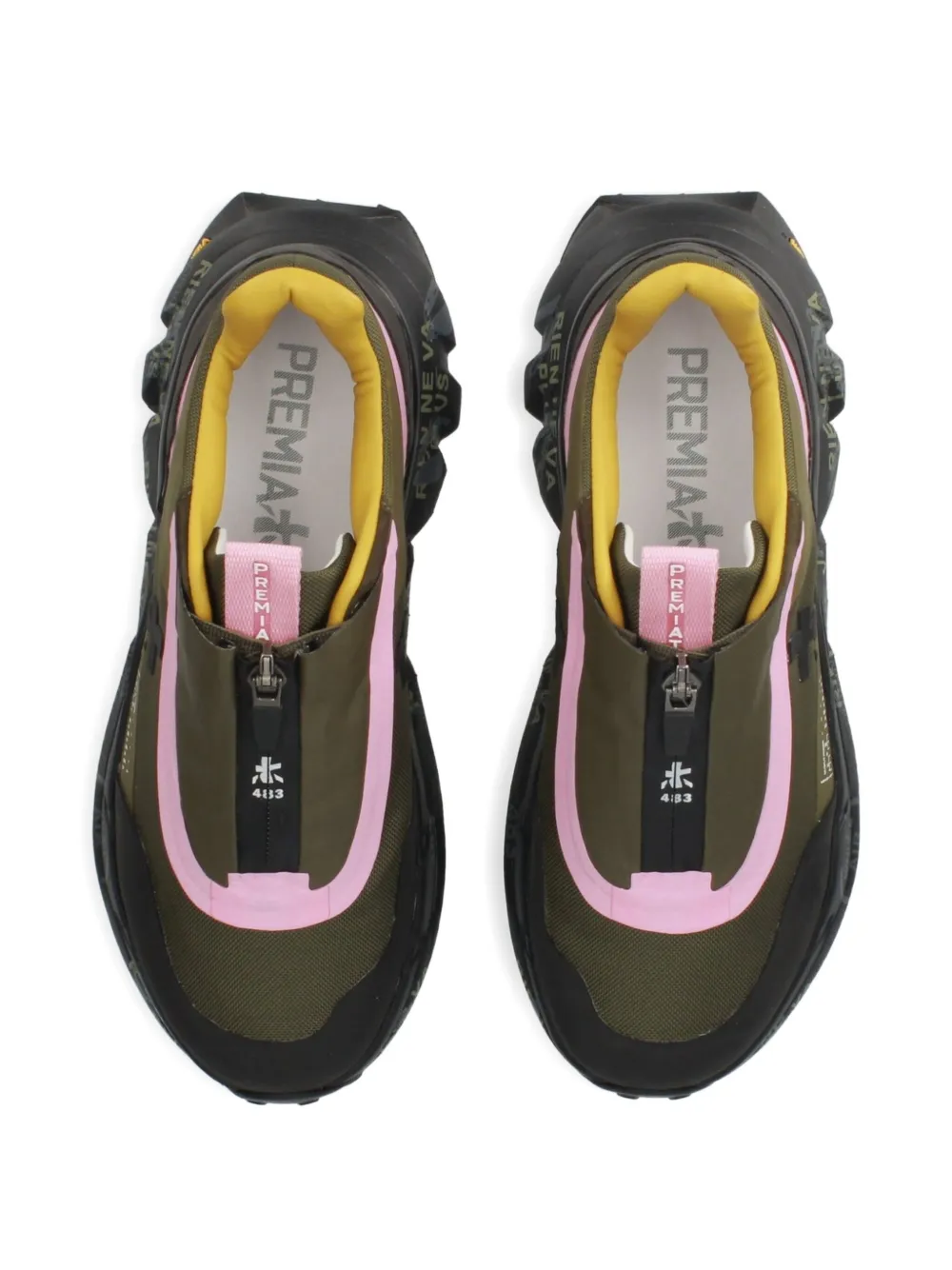 Premiata Sciliard sneakers met ritssluiting Groen