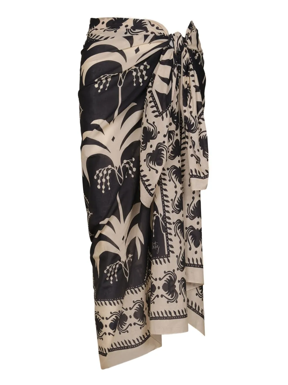 Johanna Ortiz Dance Of Pareo Beach Cover-up In Black