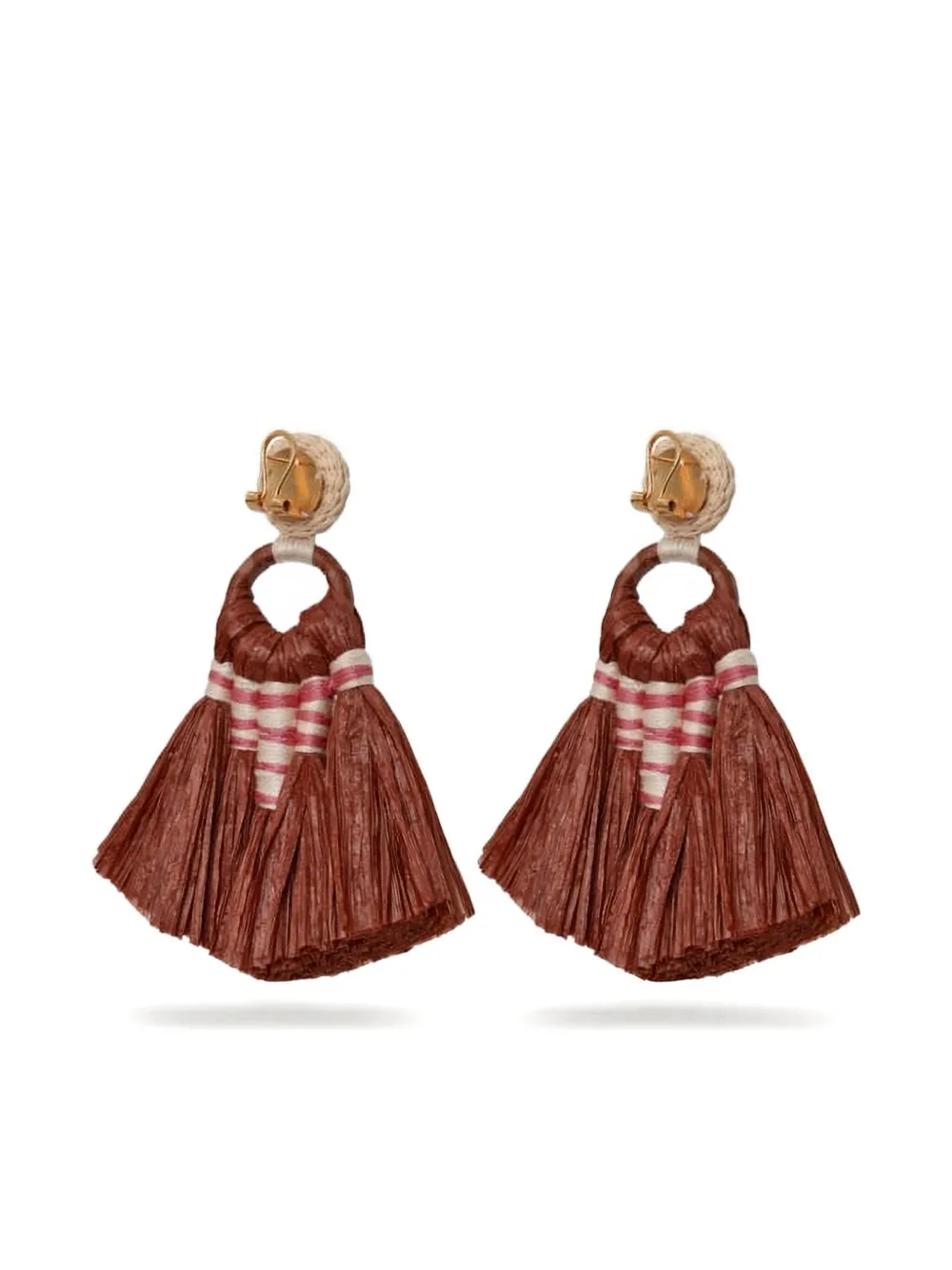 Johanna Ortiz Eternal Existence Tassels Earrings In Brown