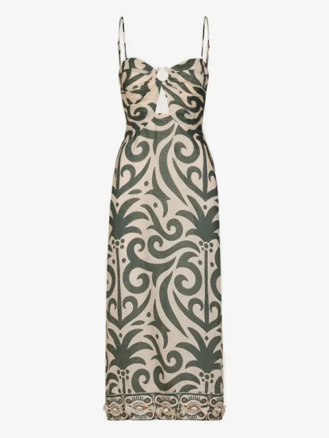 Johanna Ortiz vestido midi Water Adventure