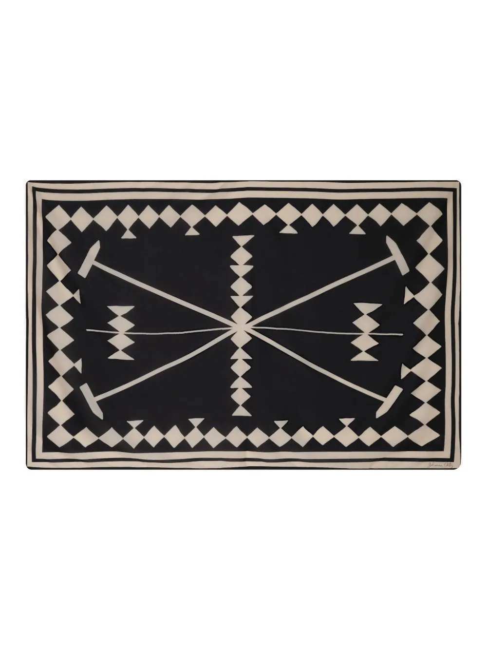 Johanna Ortiz Polo Rhombs Pareo Skirt In Black