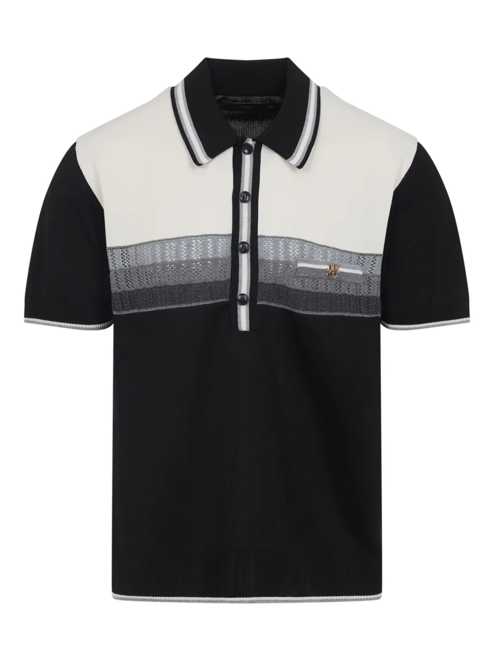 AMIRI playera tipo polo con rayas estampadas | negro | Image 1