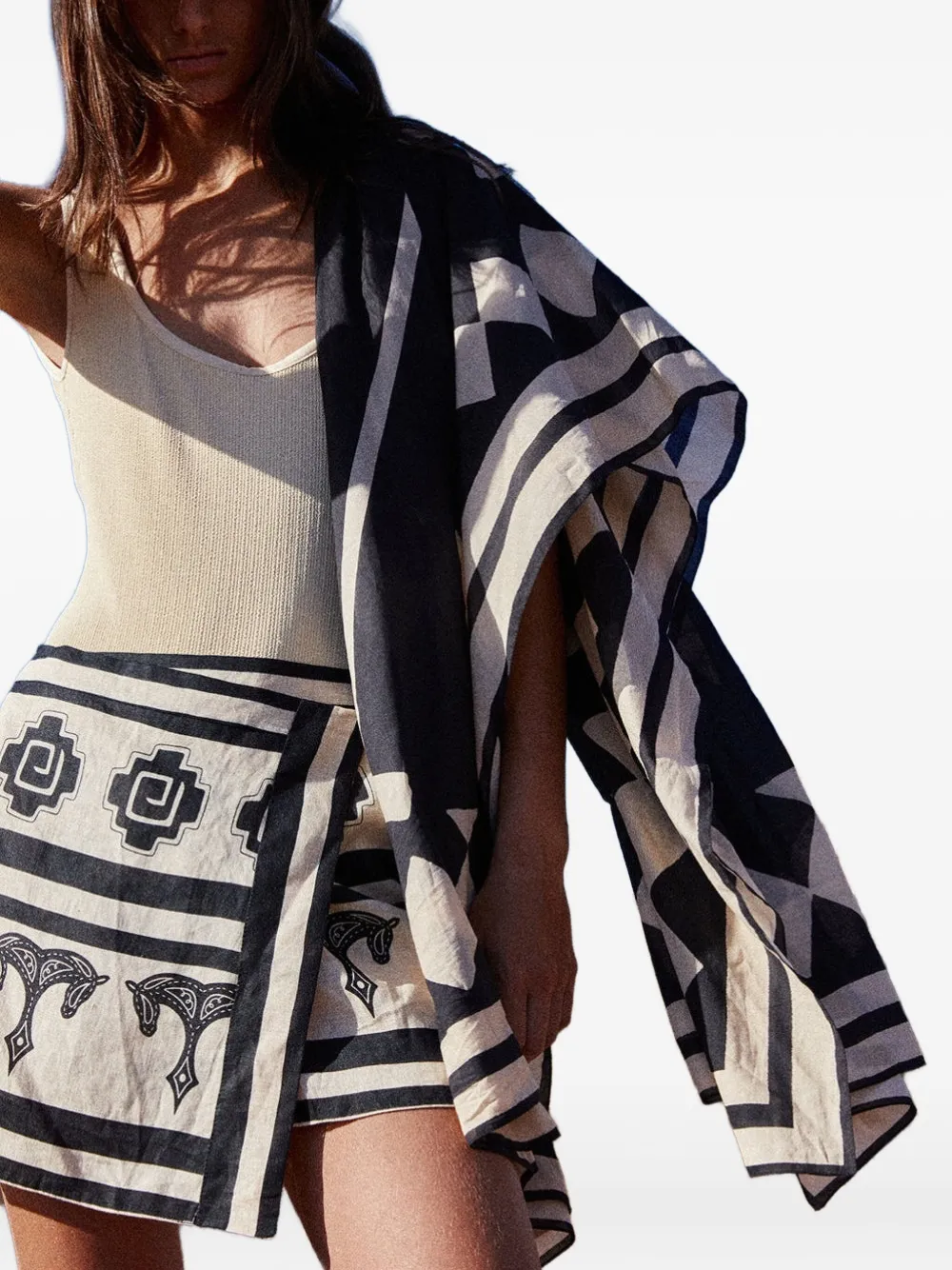 Johanna Ortiz Explorer Crinkled Swimsuit In Gray