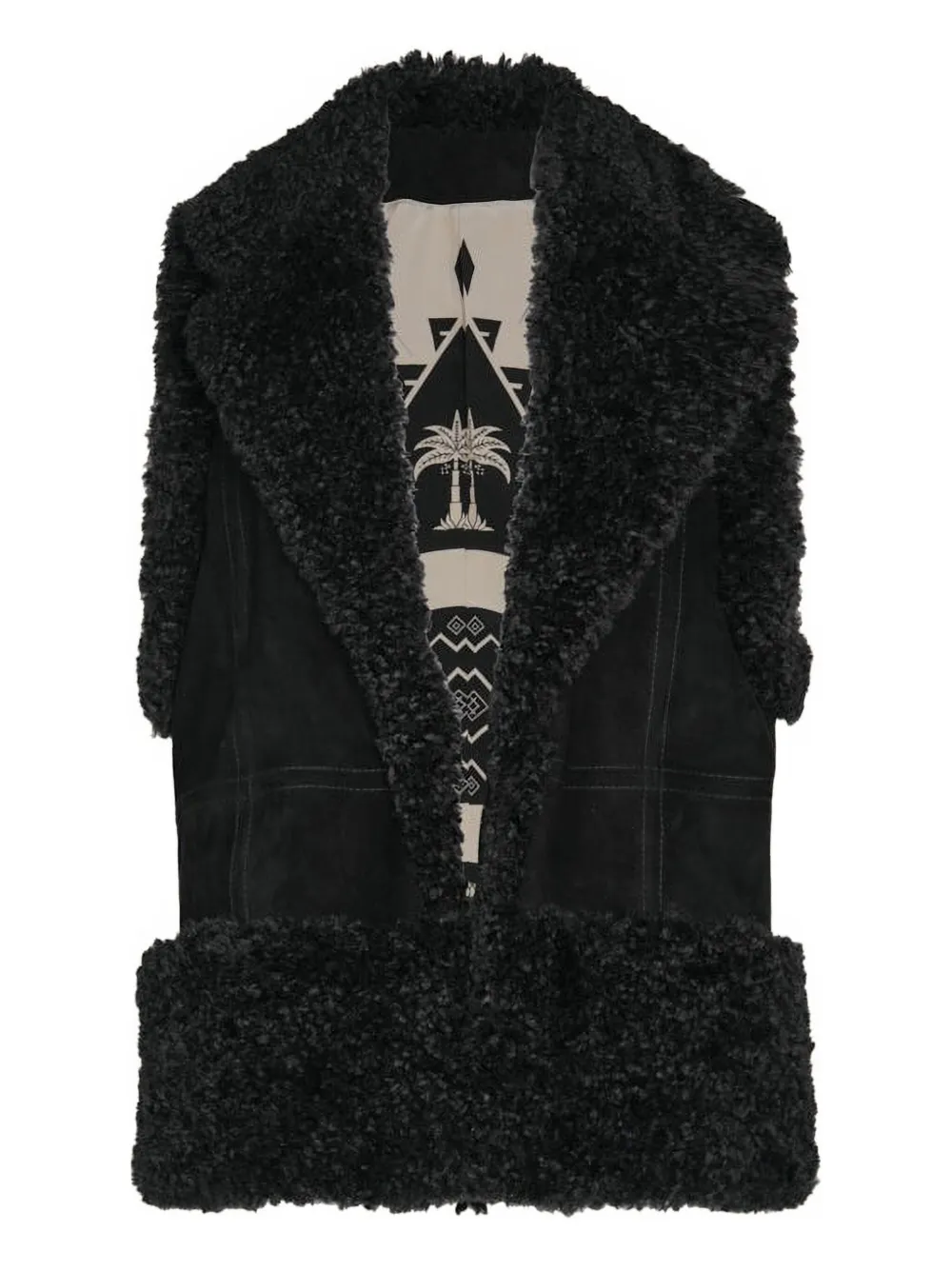 Johanna Ortiz Salty Air Leather Vest In Black