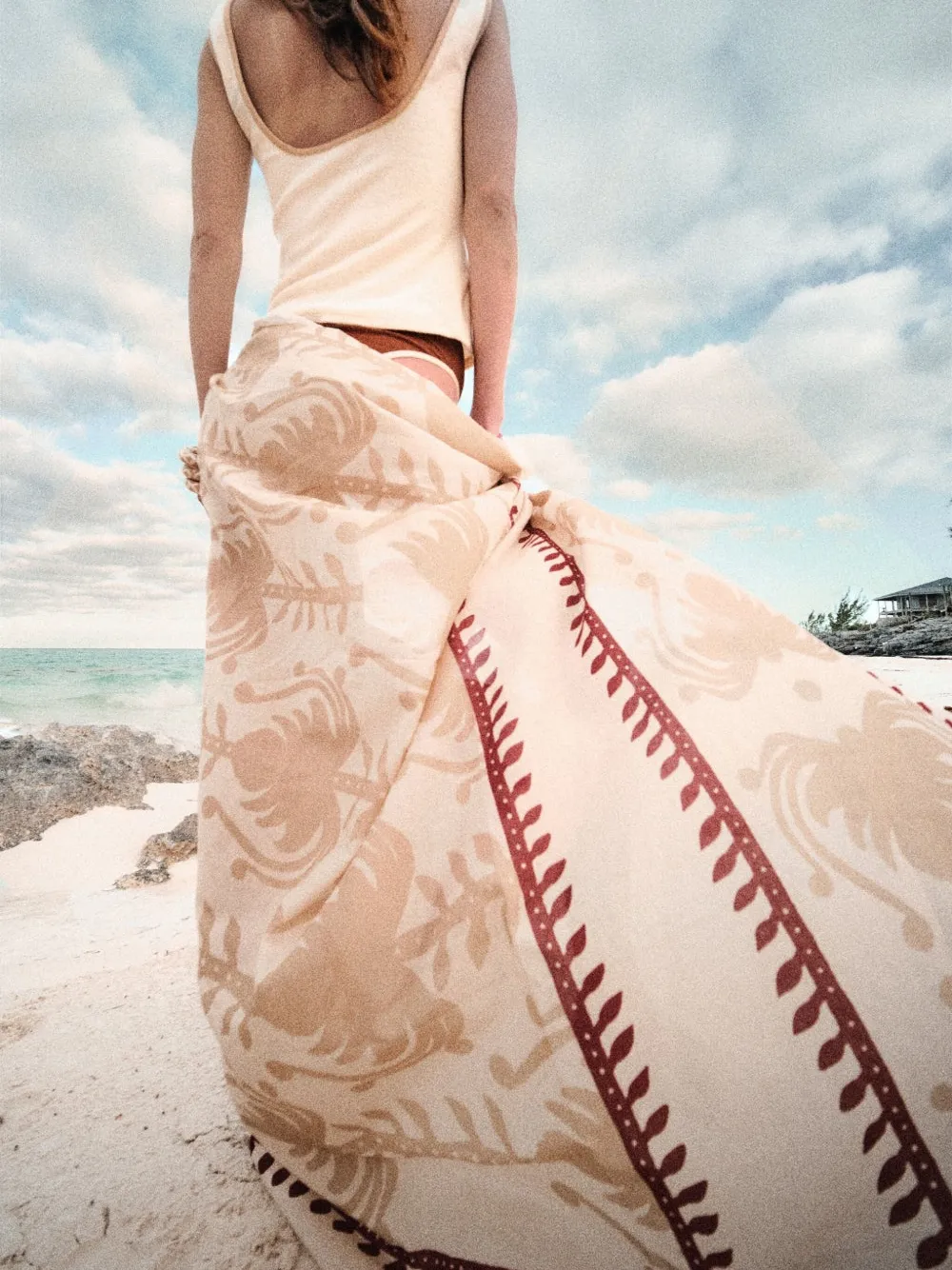 Johanna Ortiz Prismatic Flow Sarong In Neutral