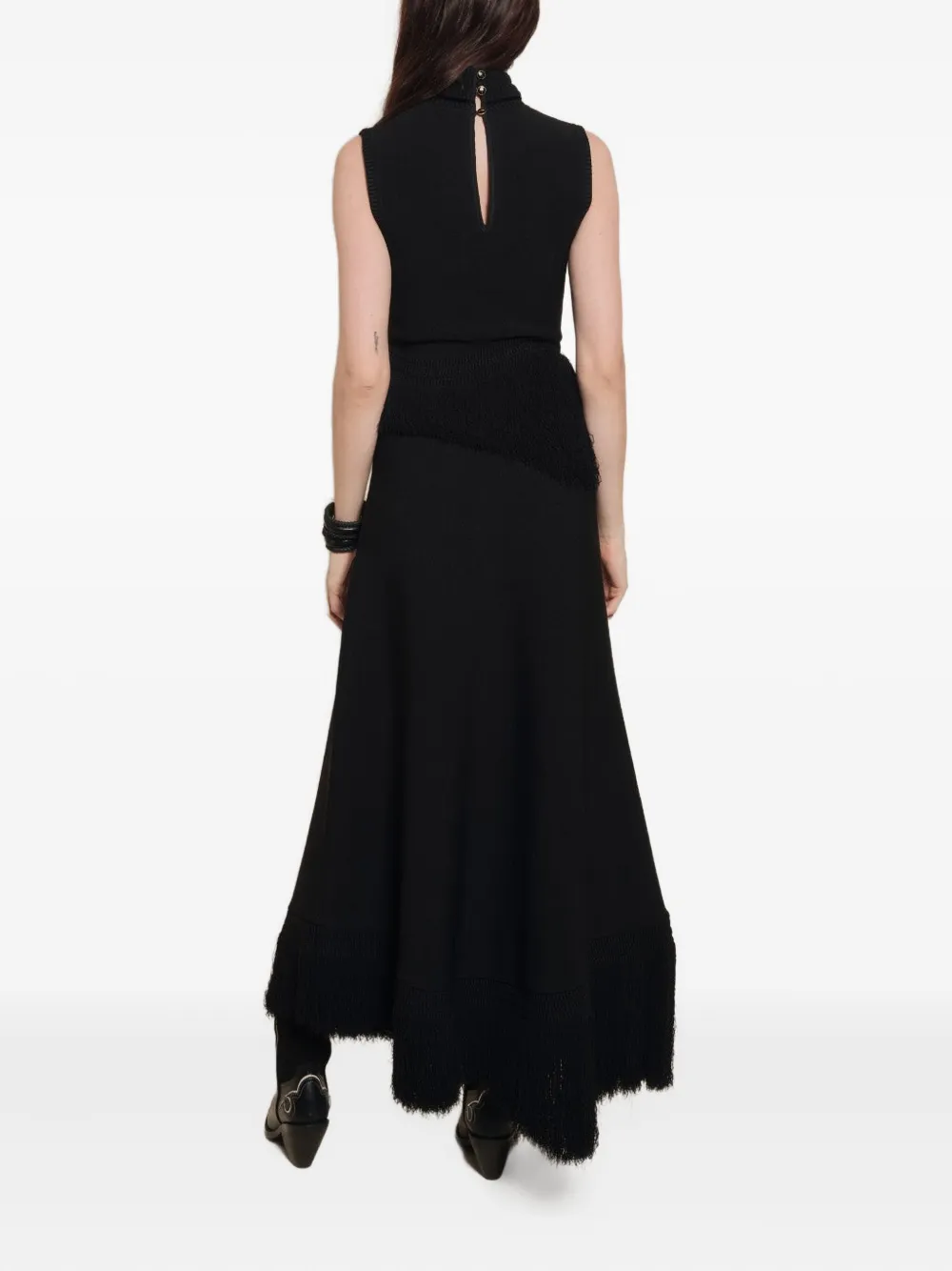 Johanna Ortiz Momentum jurk met franje Zwart