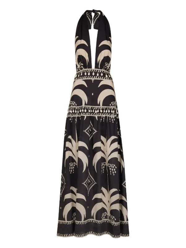 johanna ortiz black and white dress Johanna Ortiz - Bird of Night two-tone silk-crepe and poplin maxi dress