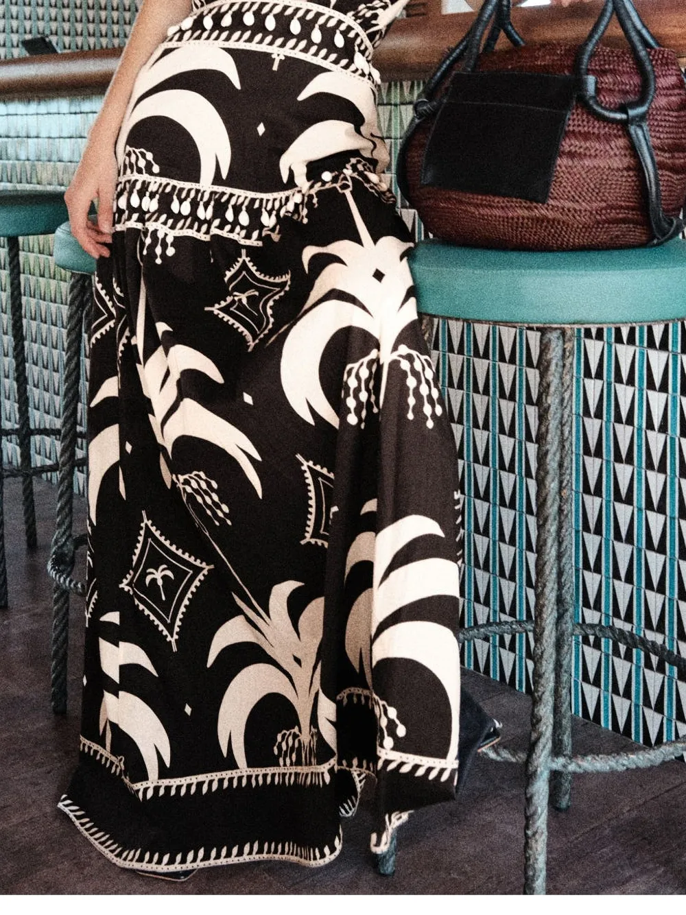 Johanna Ortiz Latin Rhythms Patterned Dress In Black