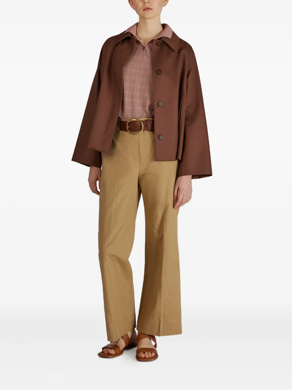 Zanone Poloshirt met geometrische print - Roze