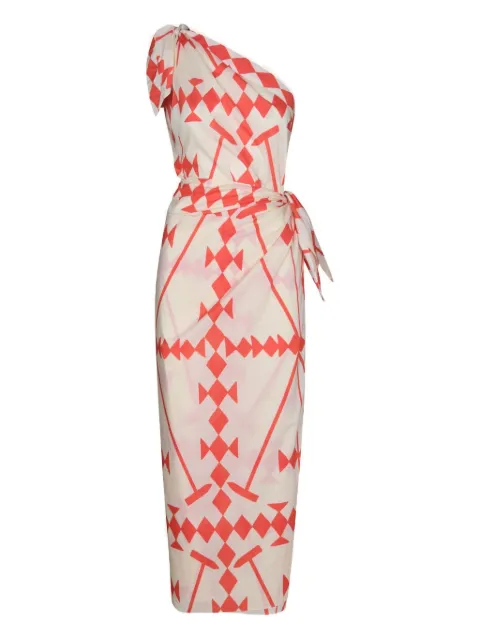 Johanna Ortiz Seaweed one-shoulder geometric dress