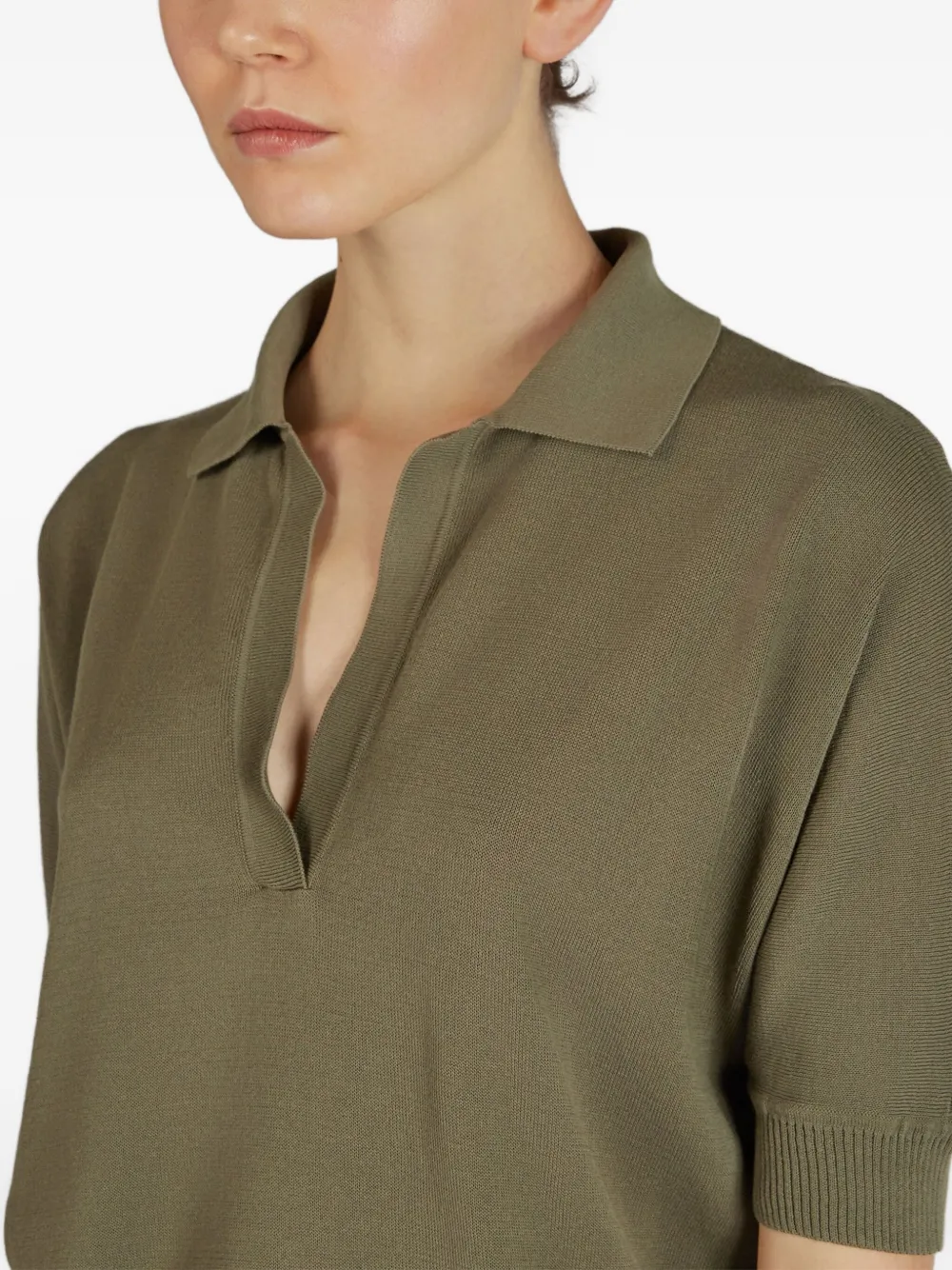 Zanone Collared T-shirt In Gray