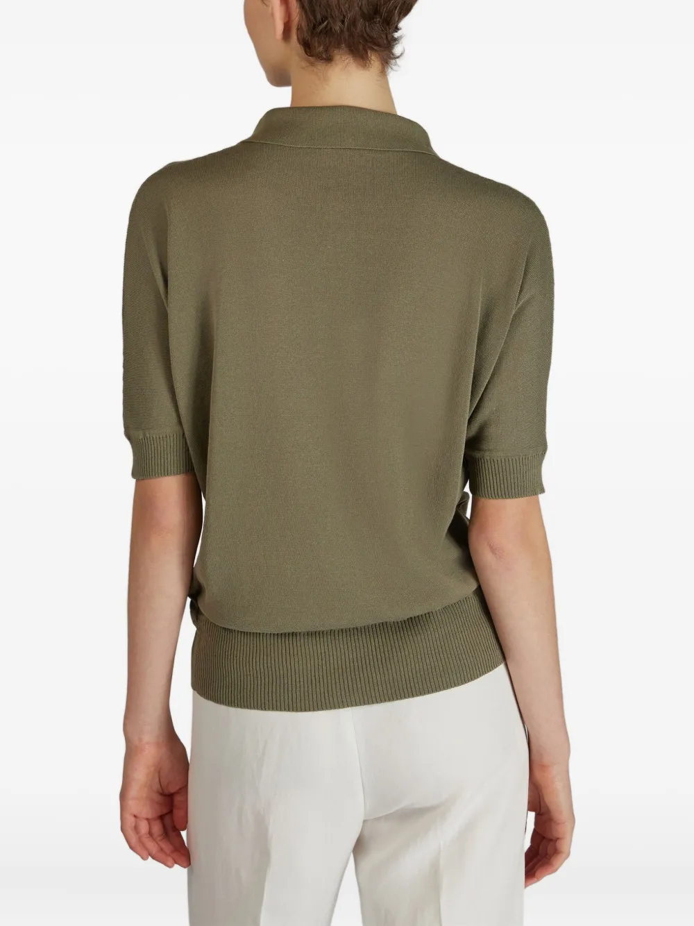 Zanone Collared T-shirt In Gray