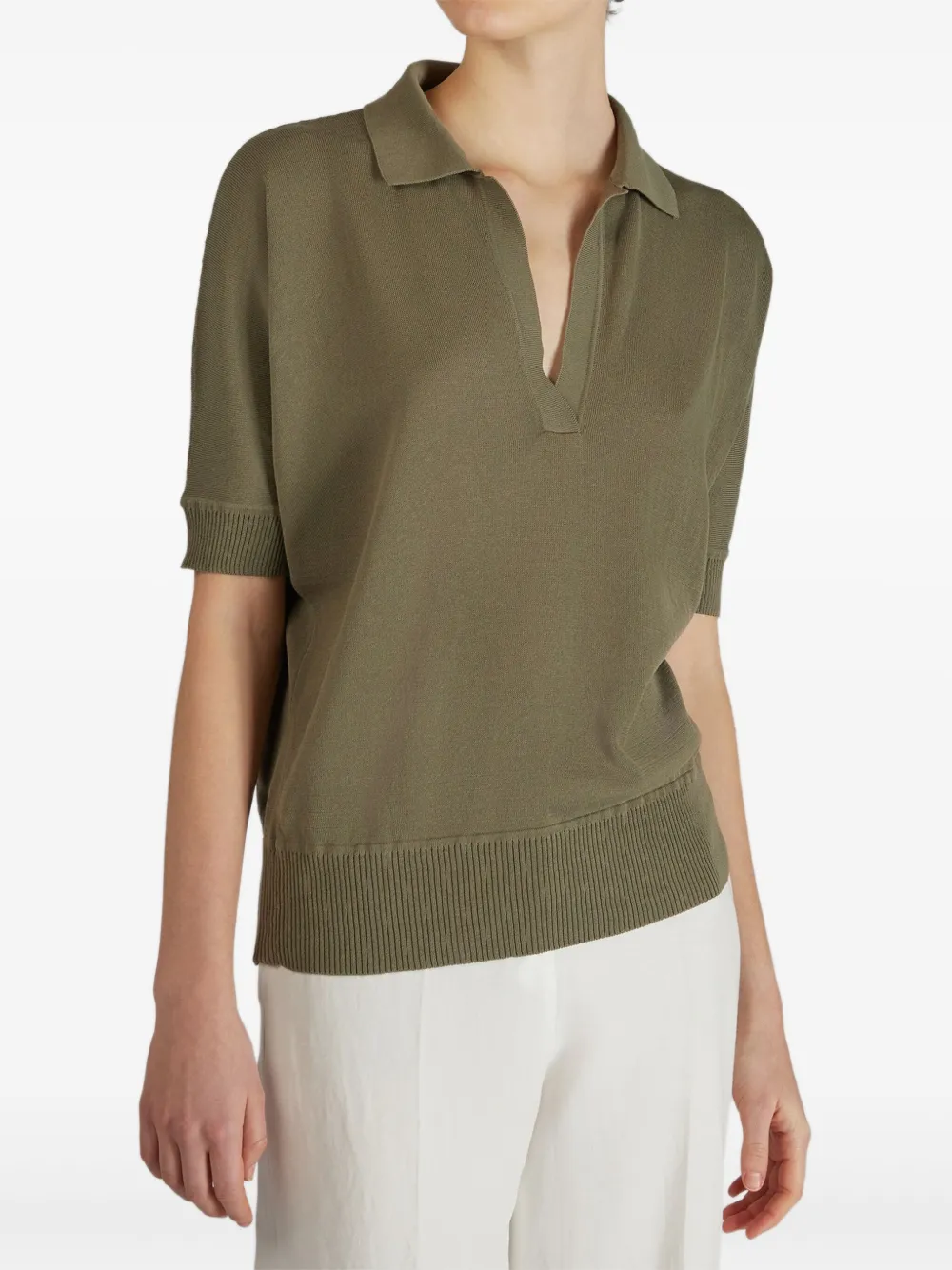 Zanone Collared T-shirt In Gray