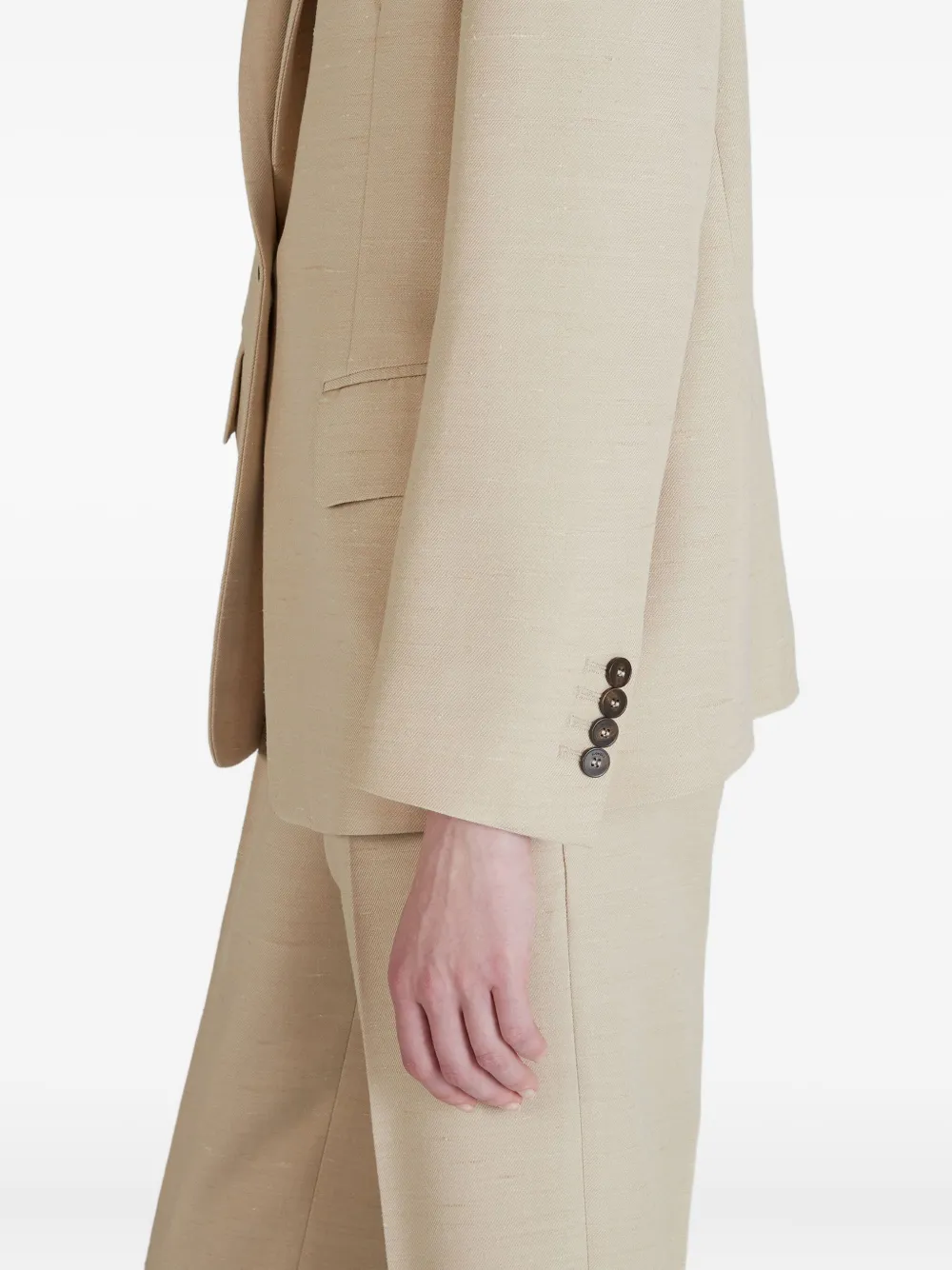 Montedoro Buttoned Blazer In Brown