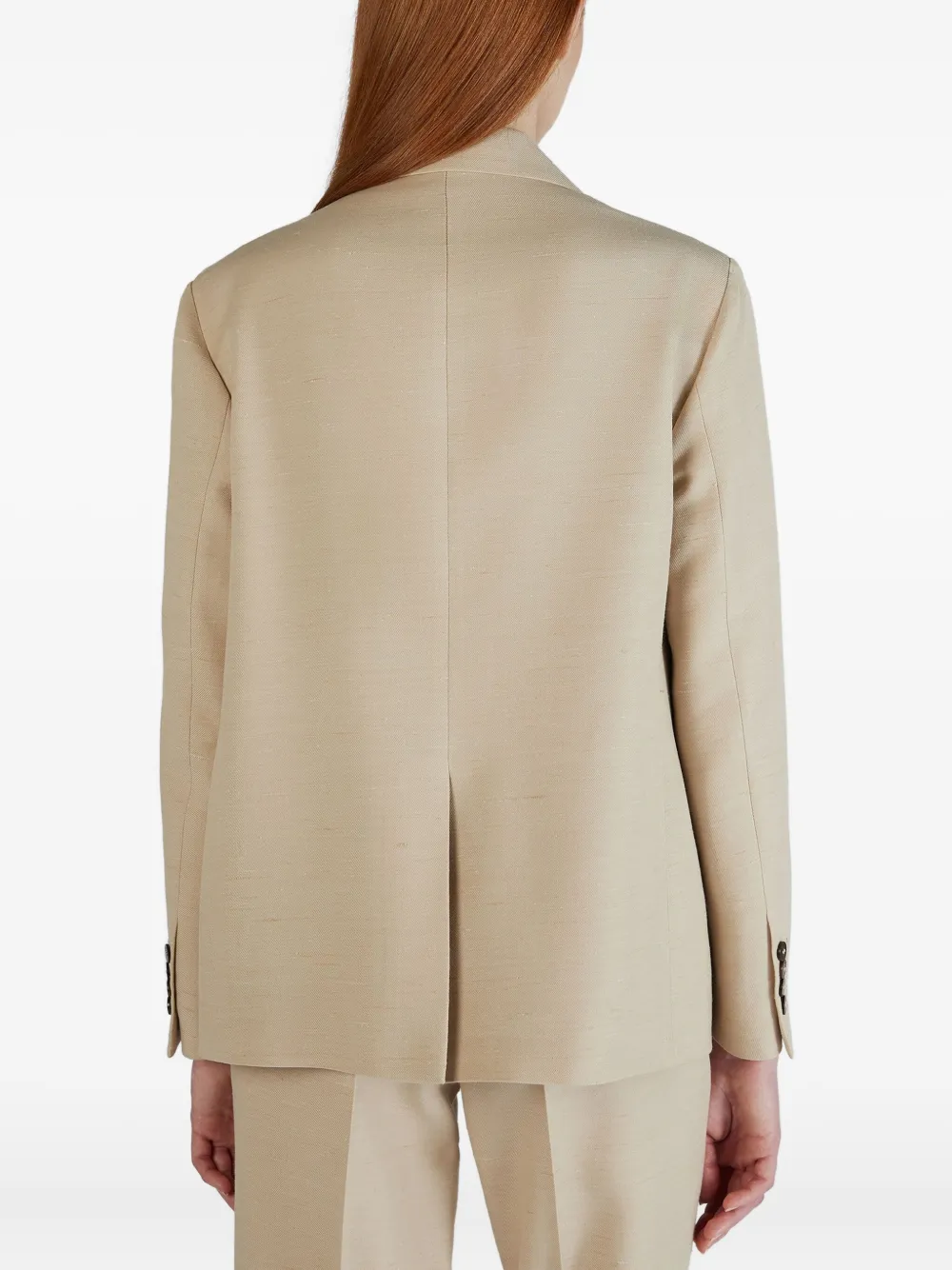 Montedoro Buttoned Blazer In Brown