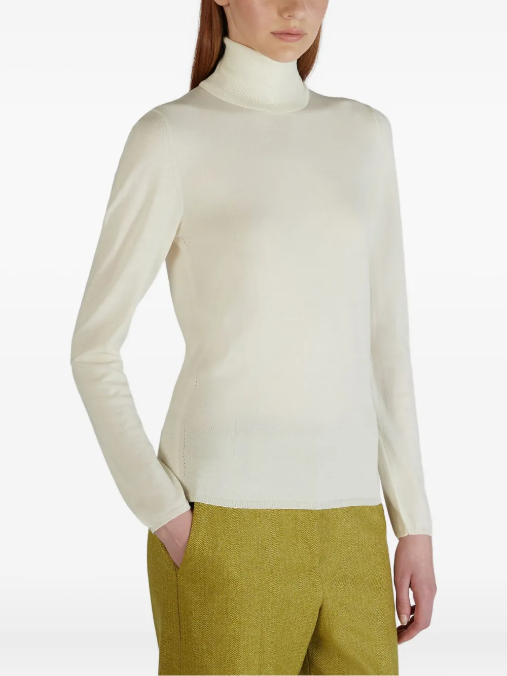 Zanone Turtleneck Sweater In Neutral