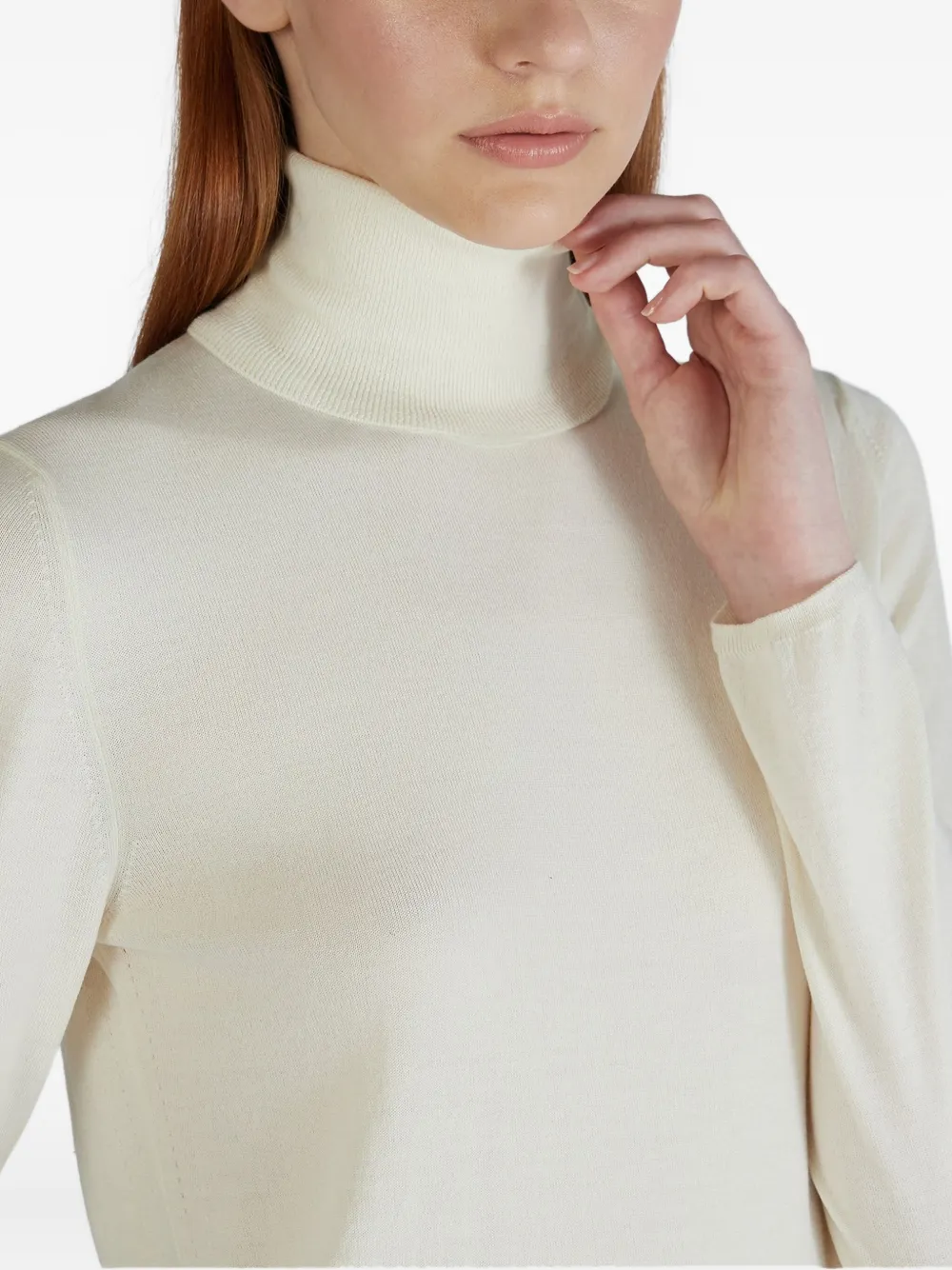 Zanone Turtleneck Sweater In Neutral