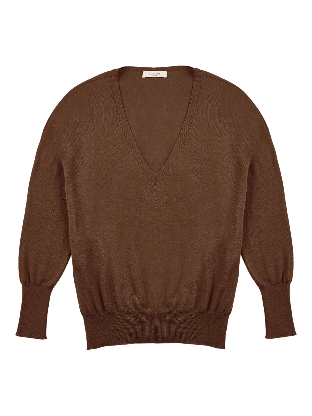 Zanone V-neck Sweater In Brown