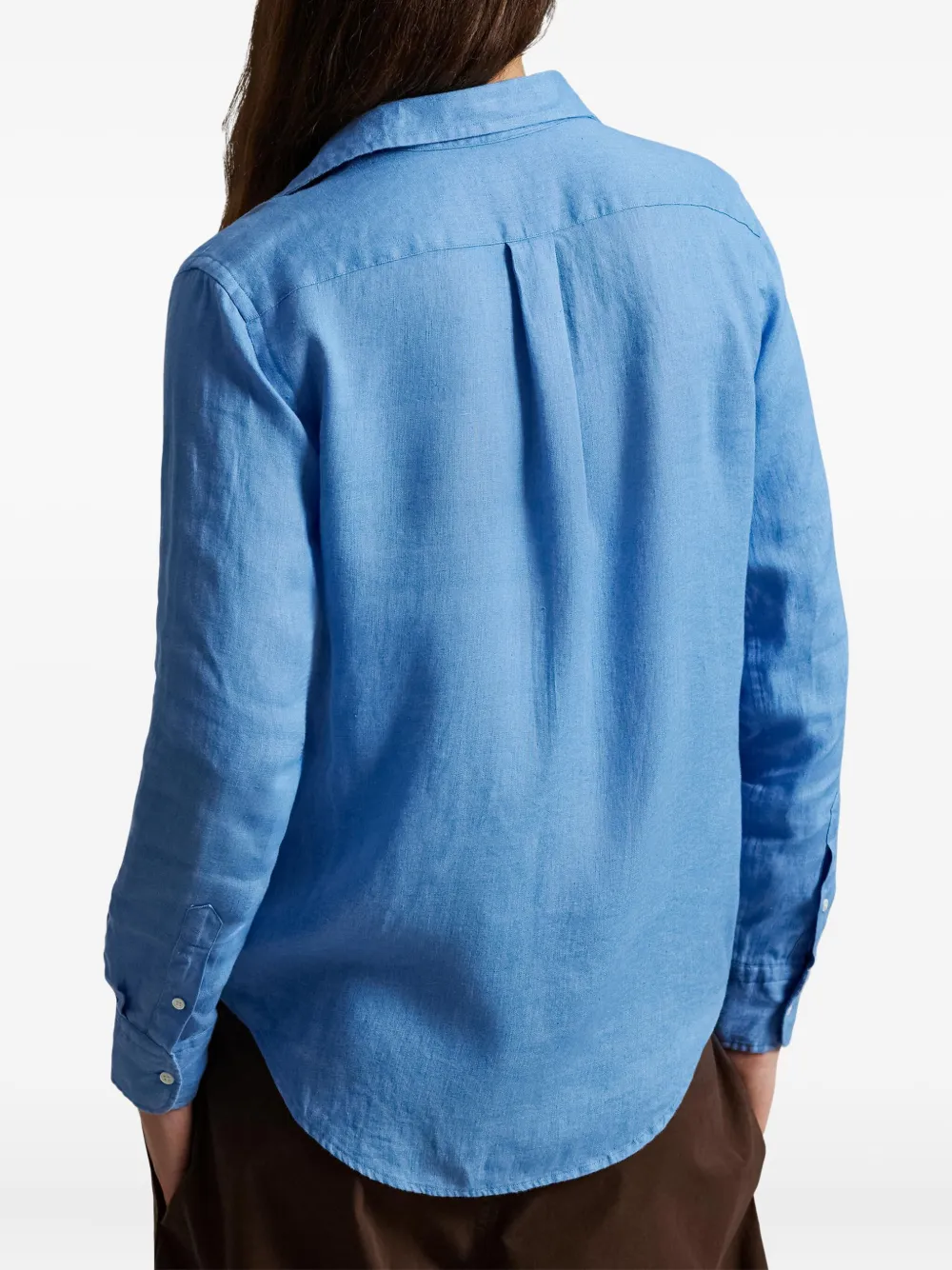 Polo Ralph Lauren Polo Pony Linen Shirt In Blue