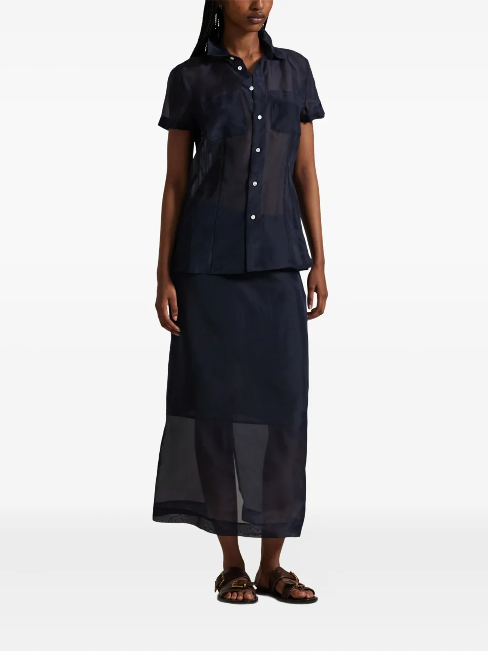 Polo Ralph Lauren Classic-collar Shirt In Black