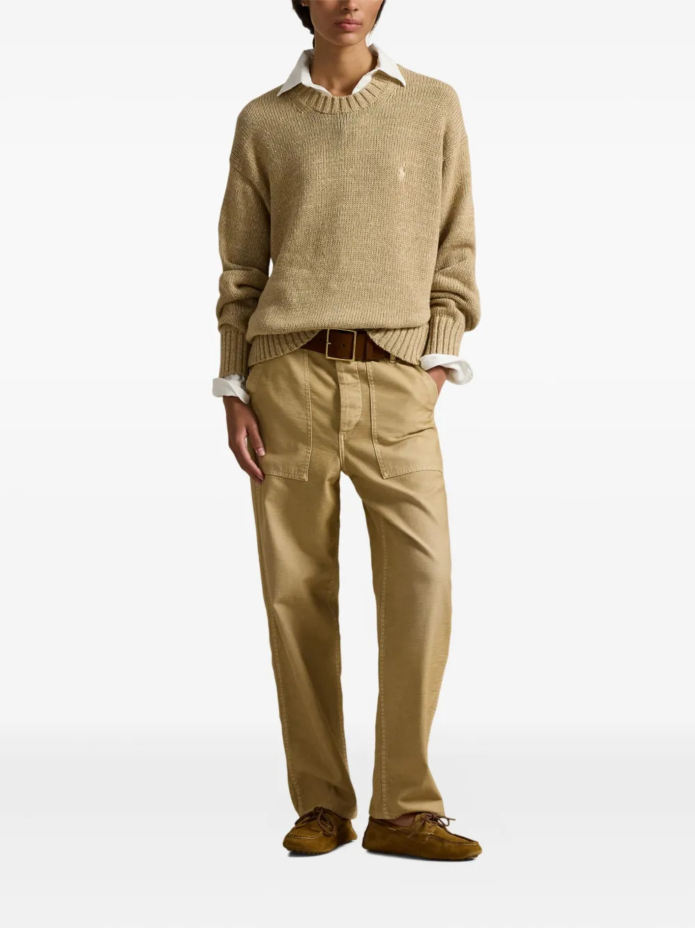 Polo Ralph Lauren Polo Pony Crew-neck Sweater In Neutral