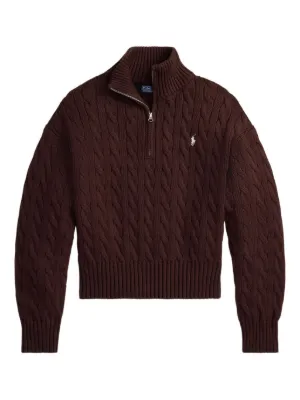 Polo Ralph Lauren ケーブルニット セーター | ブラック | FARFETCH JP