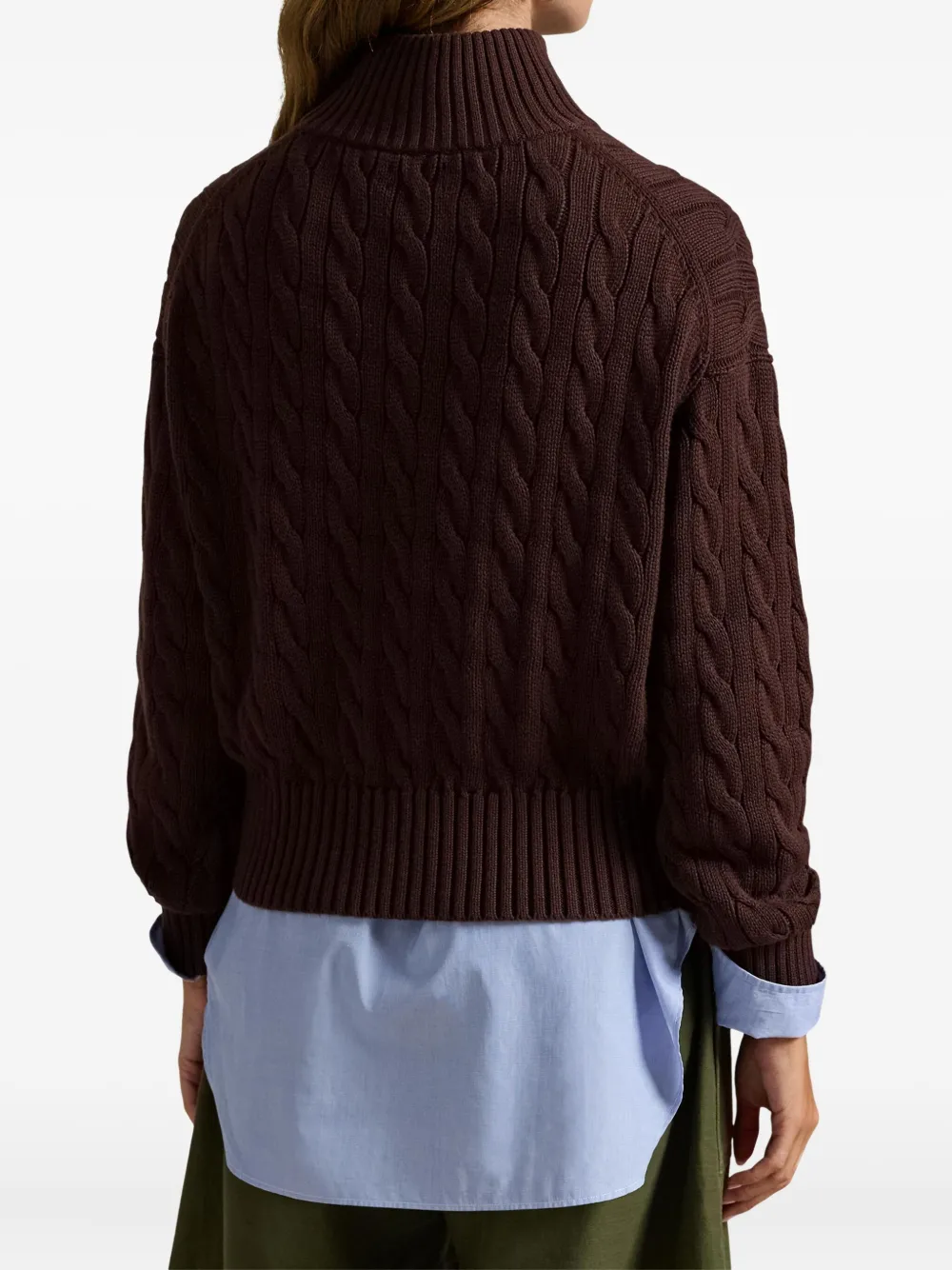 Polo Ralph Lauren Polo Pony kabelgebreide trui Bruin