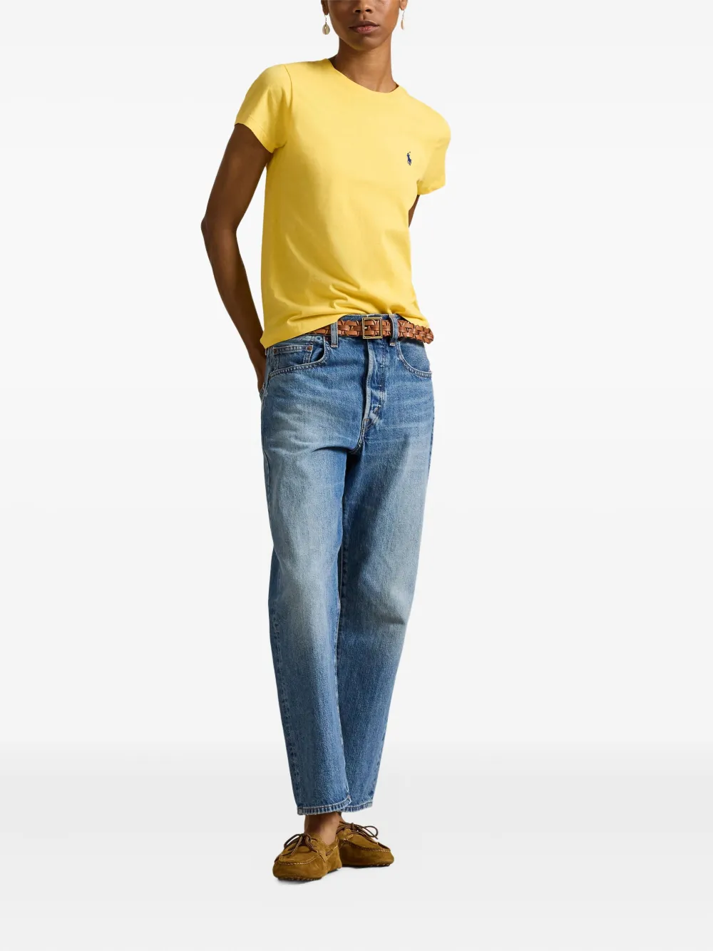 Polo Ralph Lauren Crew-neck Cotton T-shirt In Yellow